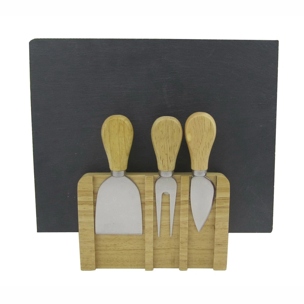 5PCS Slate Cutting Board Set with Cheese Knife and Fork