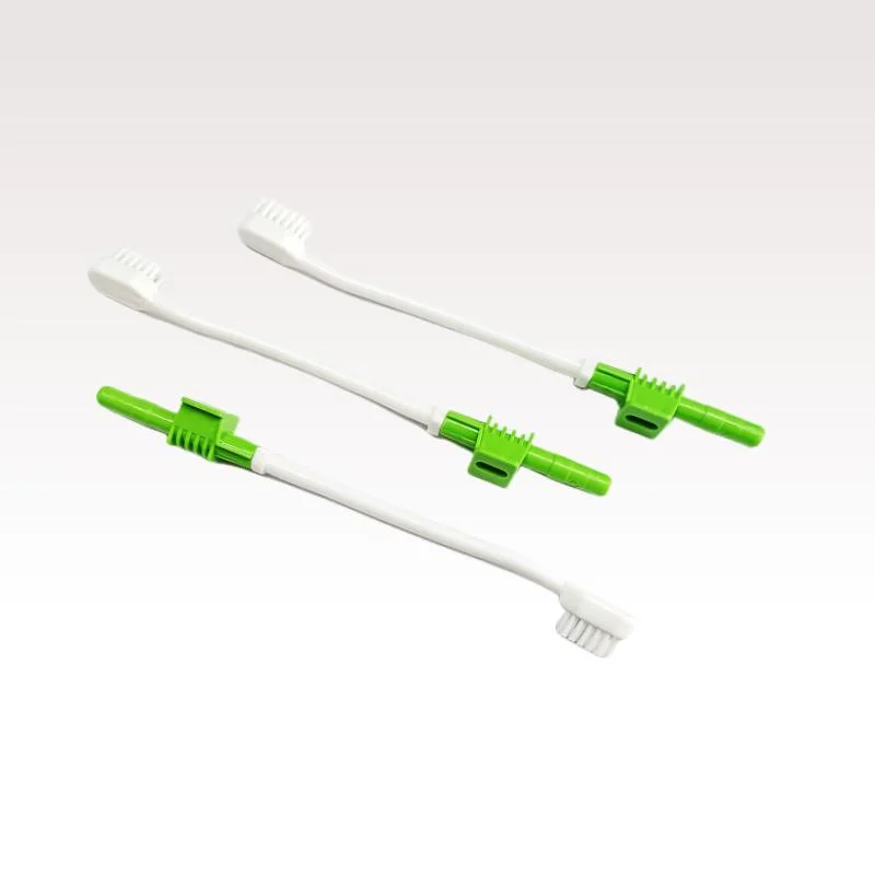 Brosse à dents ICU Medical éponge coton-tige d'aspiration Oral Care brosse à dents d'aspiration à usage unique système tête vert d'hygiène buccale