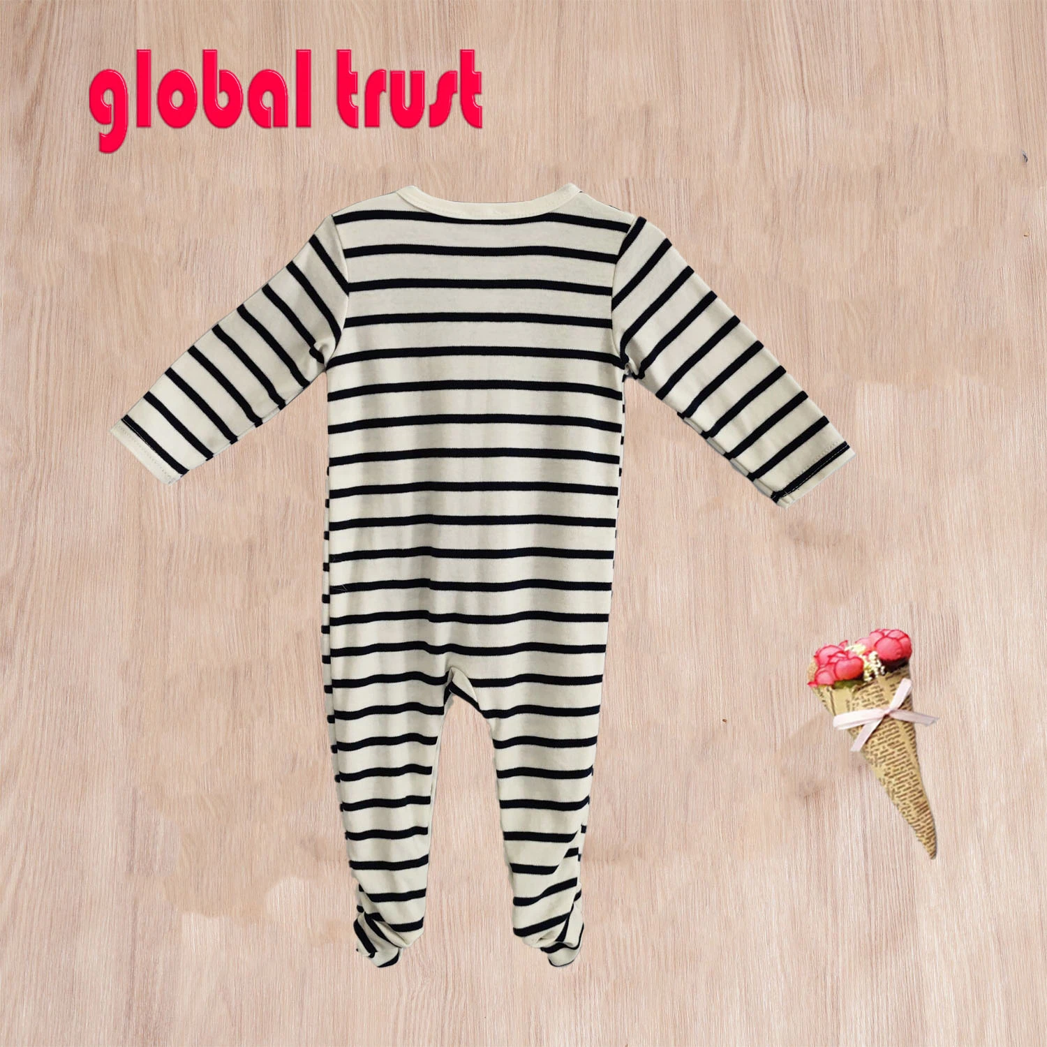 Bebé recién nacido invierno Bodysuit Romper rayas bebé niño Unisex ropa