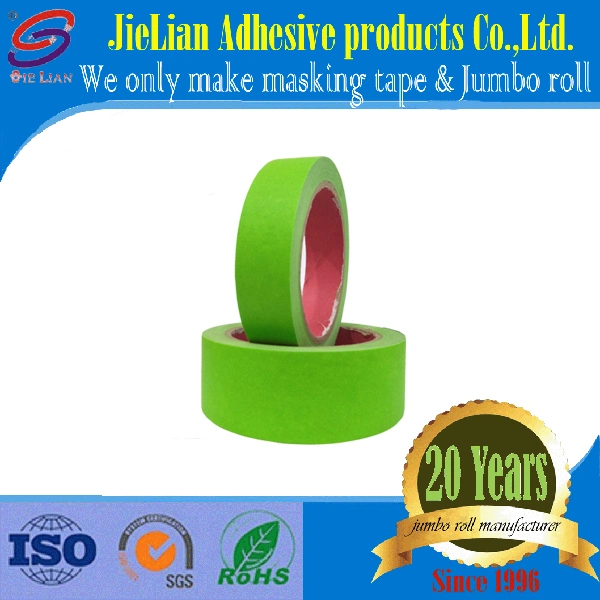 Auto Painting Adhesive Tape of 120 Degree in Green Color with High Solvent Resistance