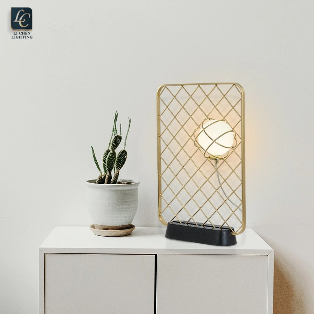 Decorative Bedroom Desk Lighting Brass Iron LED Table Lamp