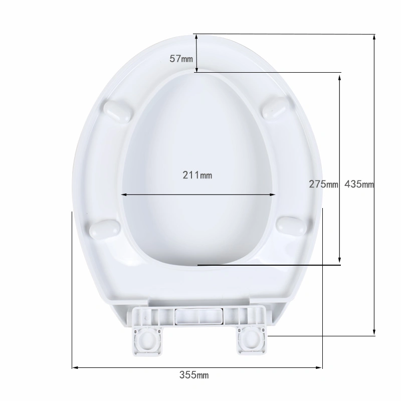 kJ-947 أوكازيون ساخن على الطريقة الأمريكية تصميم كلاسيكي أبيض وأسود Round PP غطاء مقعد المرحاض البلاستيكي