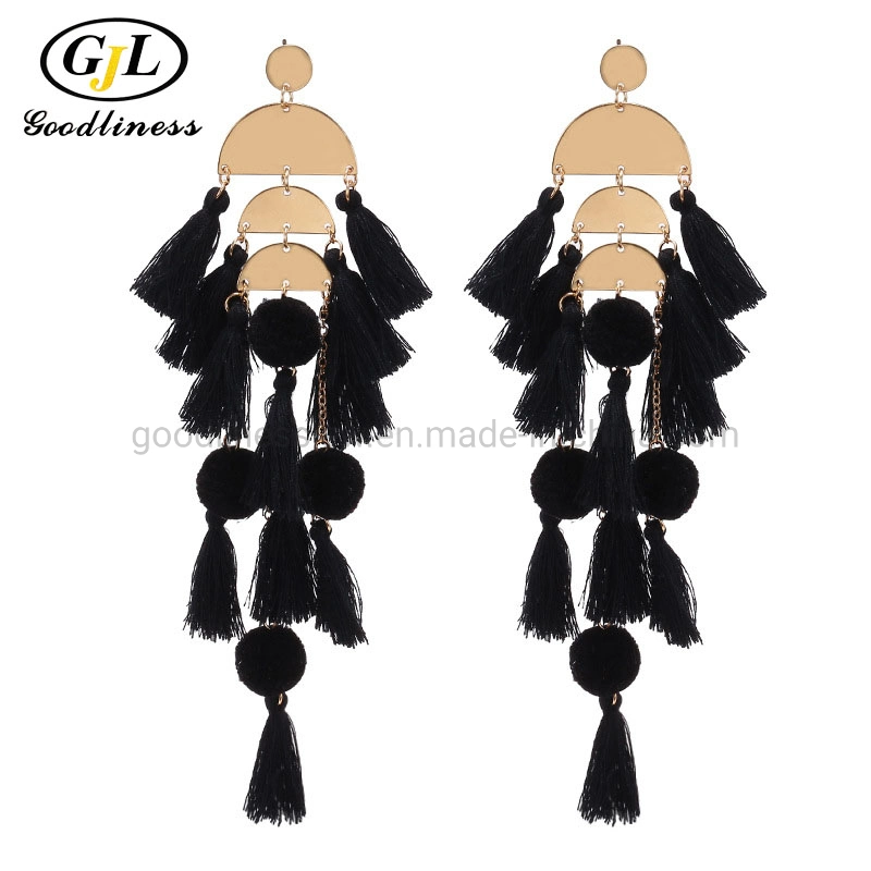 Wholesale/Supplier Tassels Semi-Circle Shape Bobemia Style Earring Jewelry