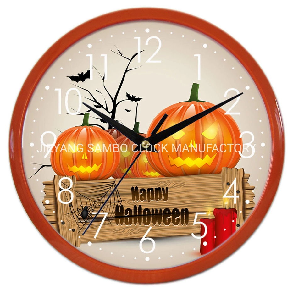 L'halloween cadeau décoratif horloge ronde en plastique