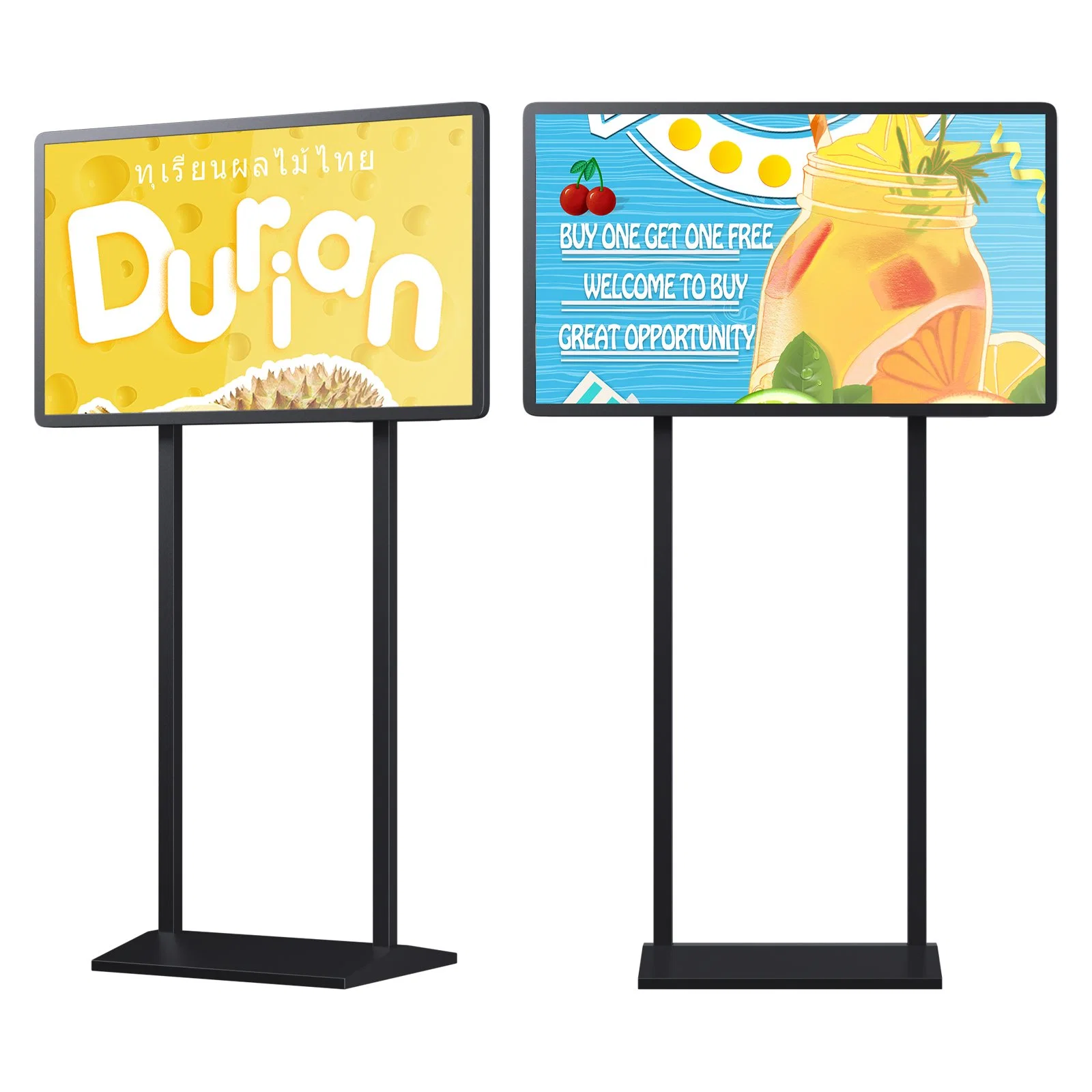 Double Side Dual High Brightness Shop Ceiling Hanging LCD Advertising Digital Window Signage Display