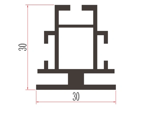 Perfil de lados dobles de aluminio de 30 de la caja de luz