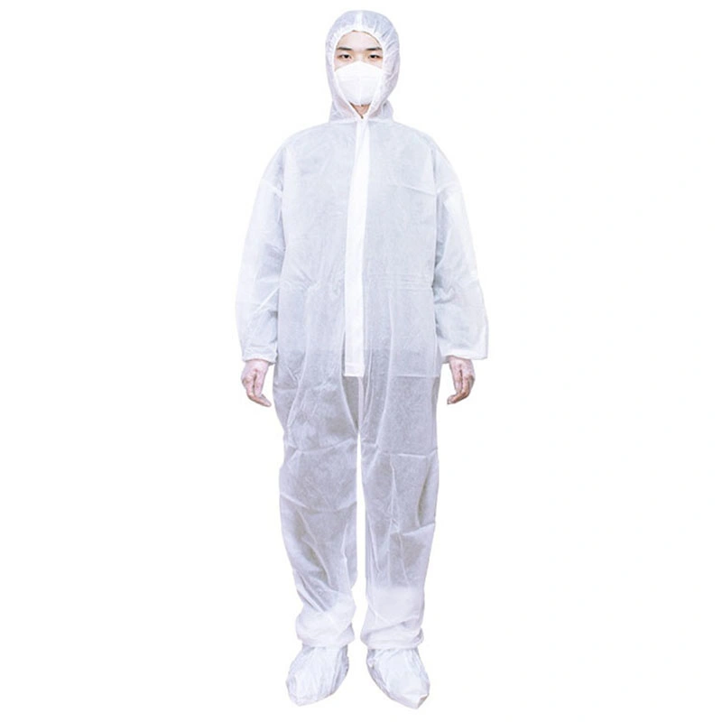 Disposable Dustproof White PP Nonwoven Safety Coverall for Industry