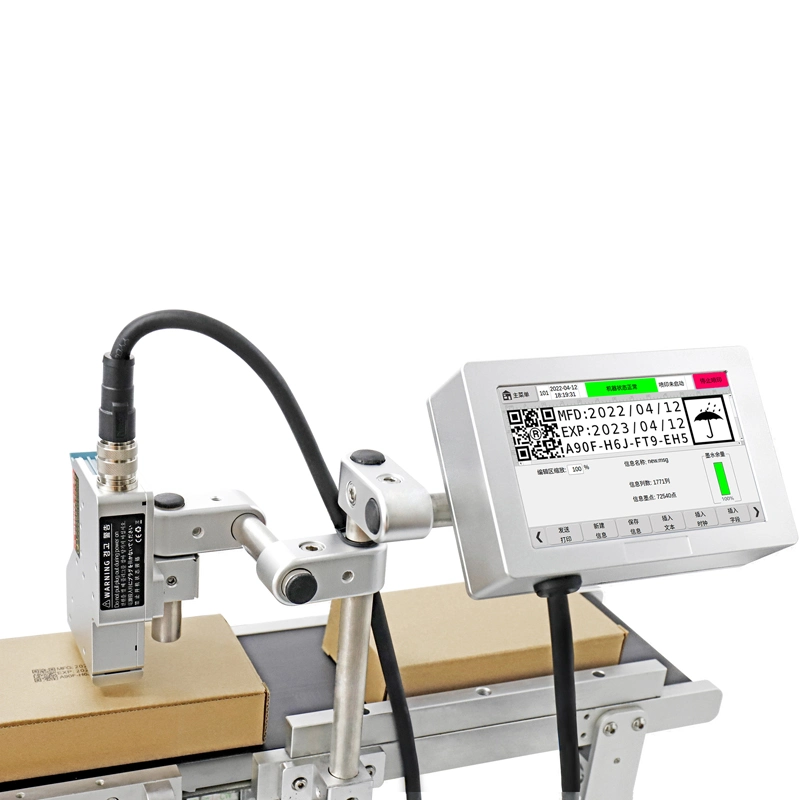 Docod T180p 12.7mm High Resolution Industrial Digital Tij Inkjet Printer Manufacturers for Expiry Date Logo Qr Code