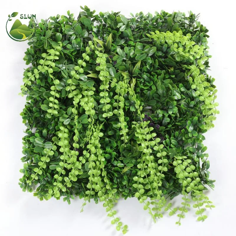 Customized Faux Artificial Hanging Grass Plants Wall Artificial Hedge Artificial Plants and Flowers