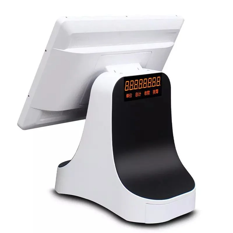 Aluminum Metal Stand Cashier Register POS Machine 15'' Inch Touch Screen Window Android POS Terminals