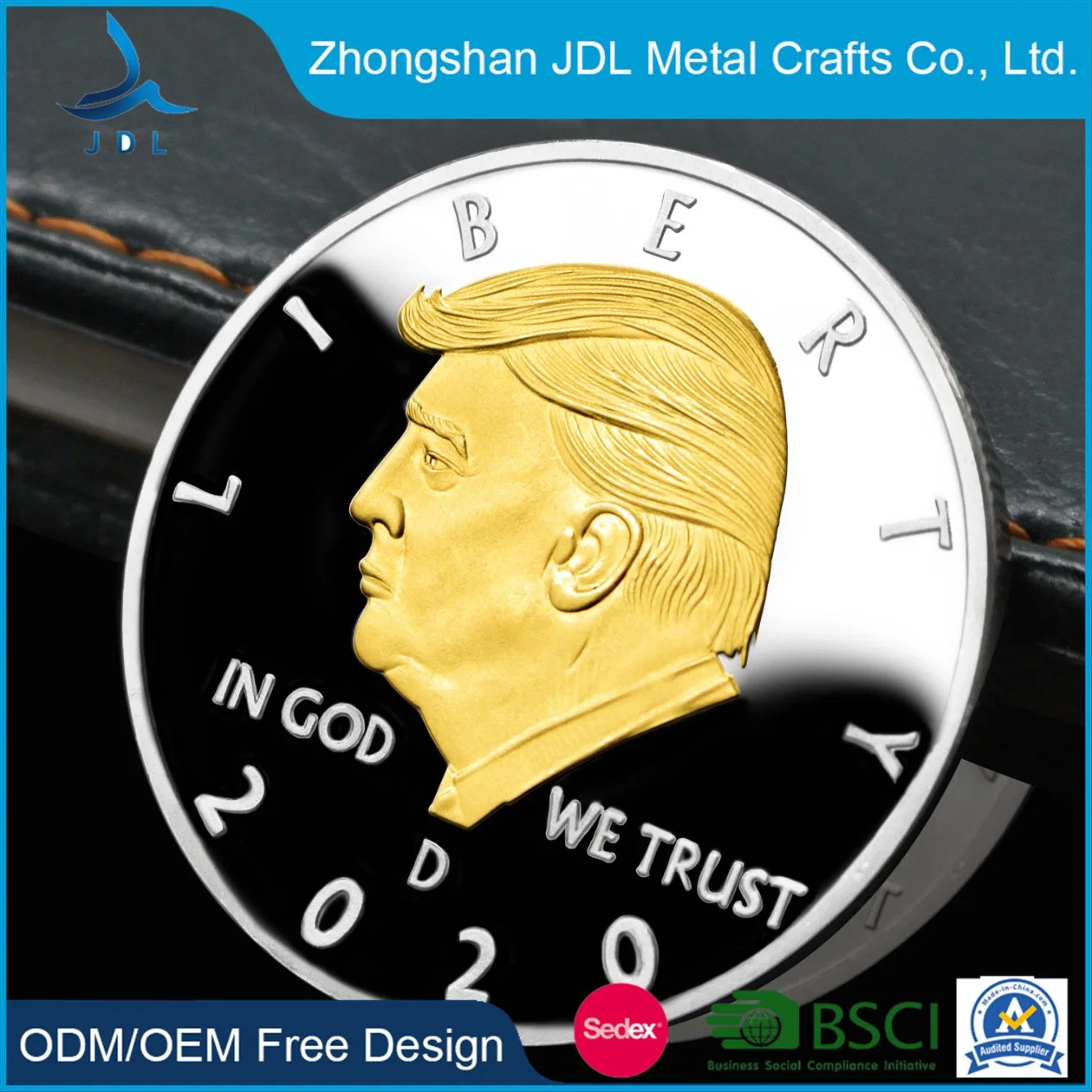 China Manufacture Custom Military/ Army/ Police Metal Donald Trumps in God We Trust Souvenir Coins for Gifts (078)