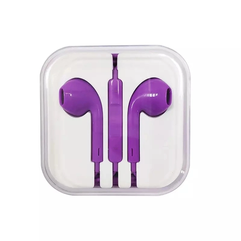 Hot de colorida en la oreja los auriculares de plástico con cable para regalos promocionales ordenador y teléfono móvil Auricular
