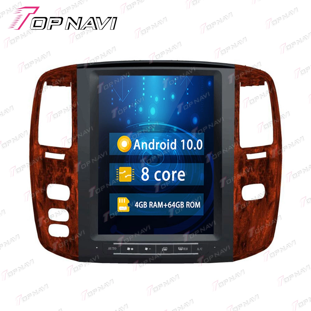 Android авто DSP DVD проигрыватель Android 10.0 Tesla Vertical Навигация по GPS-навигации на автомобиле с экраном для Lexus LX470 2002 2007