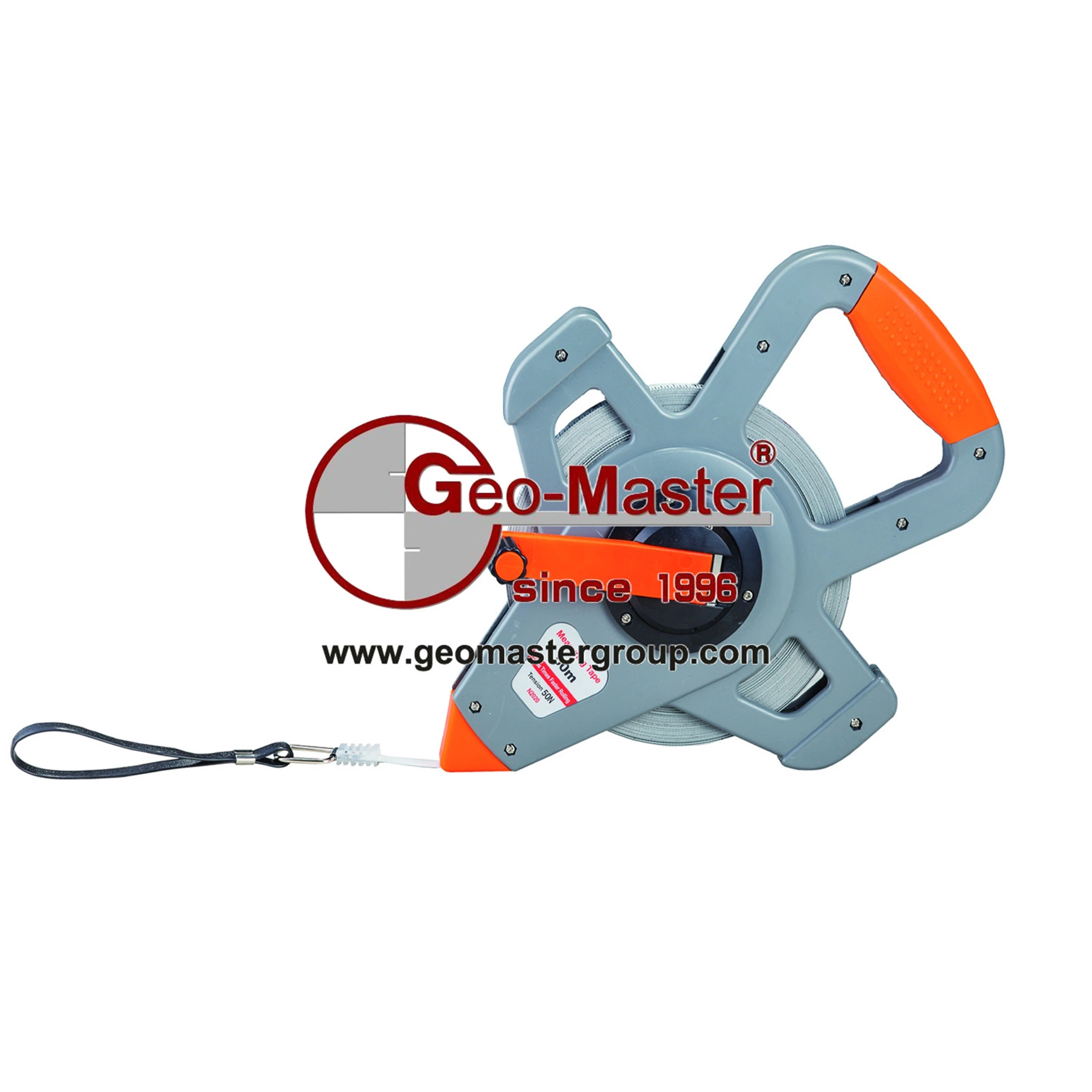 50m Nylon-Coated Steel Measuring Tape with 3X Rewinding Speed