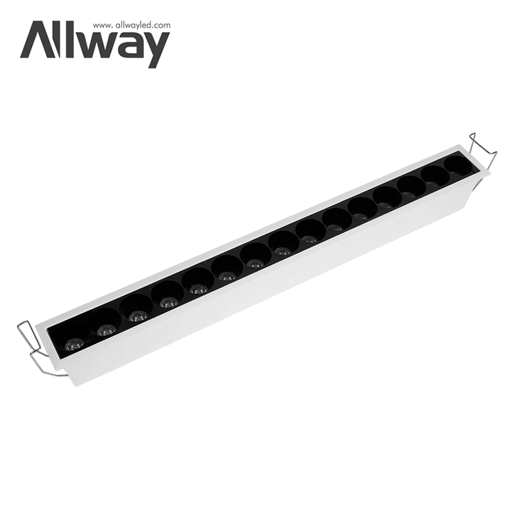 High Power Small Mini Hotel Home Recessed Down Lamp 2W Downlight LED Linear Grille Lamp
