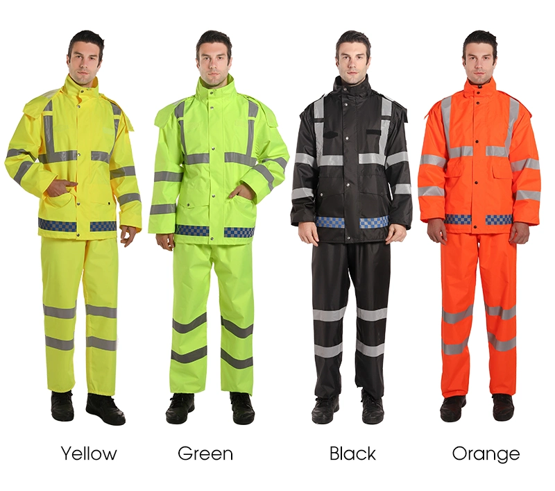 Reflective Raincoat & High Visbility Safety Reflective Rain Jacket