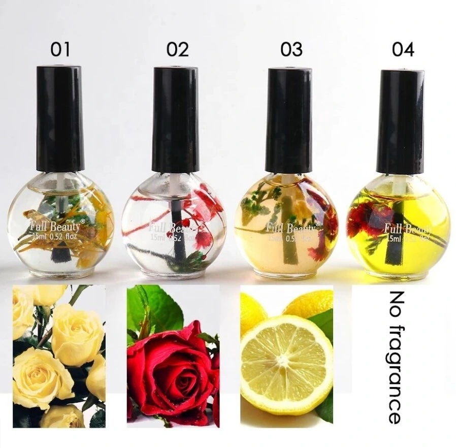 Fleurs Séchées adoucisseur d'huile de la cuticule de traitement nutritionnel nutritifs cuticule Nail Art Polonais de gel de l'outil d'huile de soins des ongles