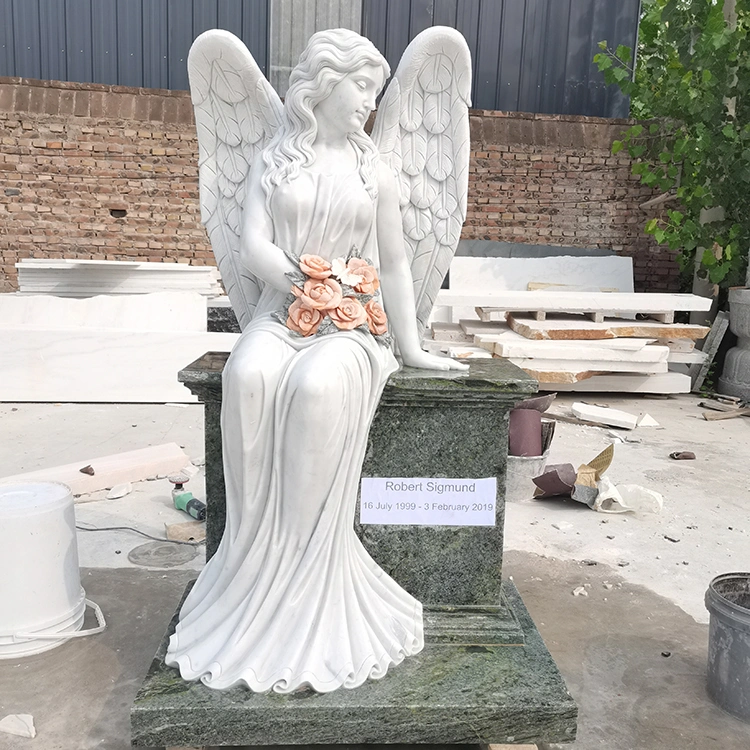 Famous Marble Angel Statue Cemetery Angel Statue for Decoration