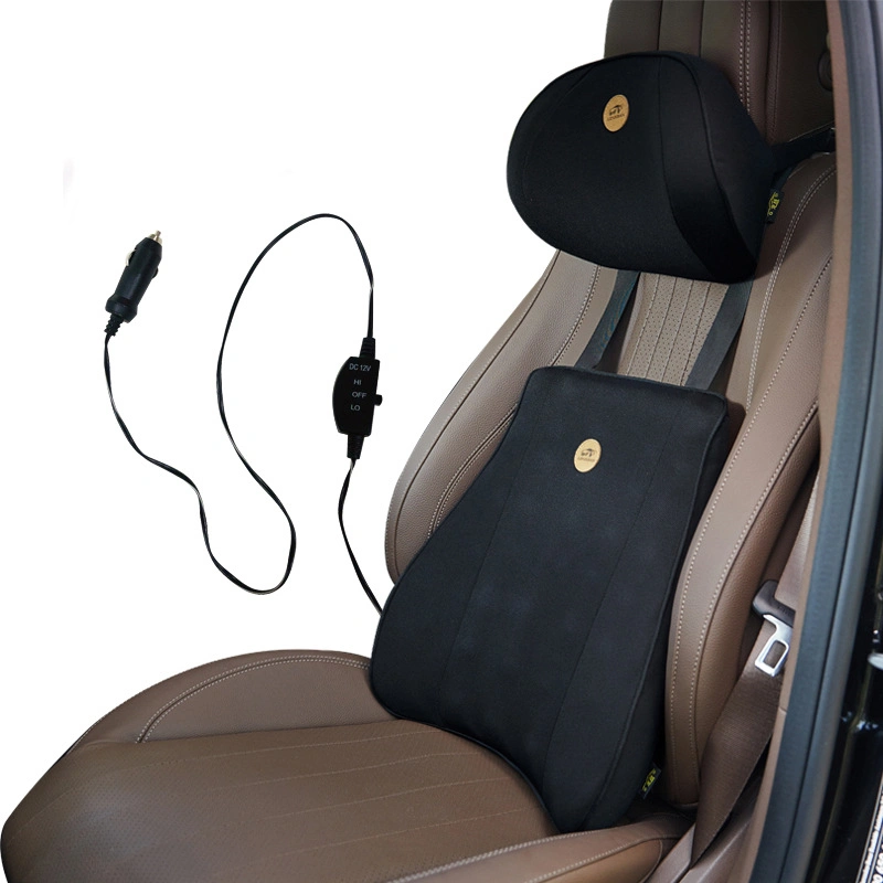 DC 12V Voiture électrique de retour de bois de sciage de massage coussin de support