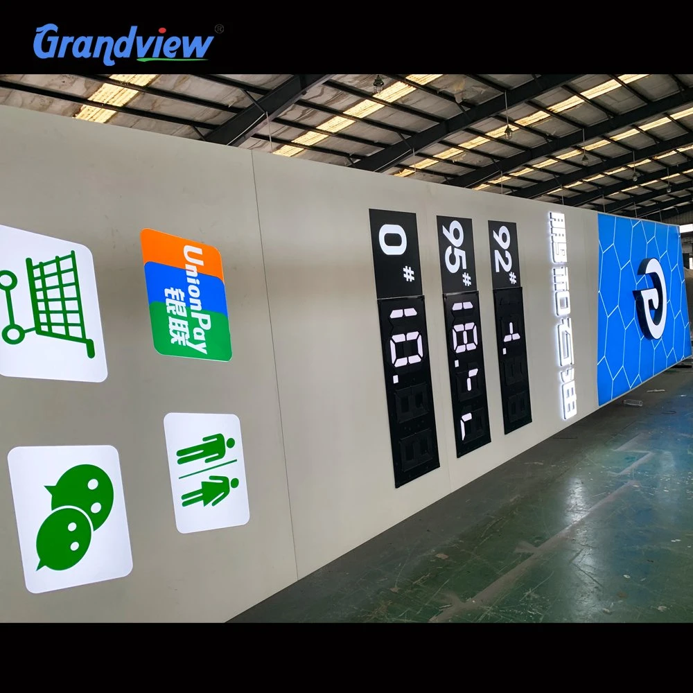 Outdoor Large LED Pylon Sign Advertising Road Gasoline Price Display Sign for Gas Station