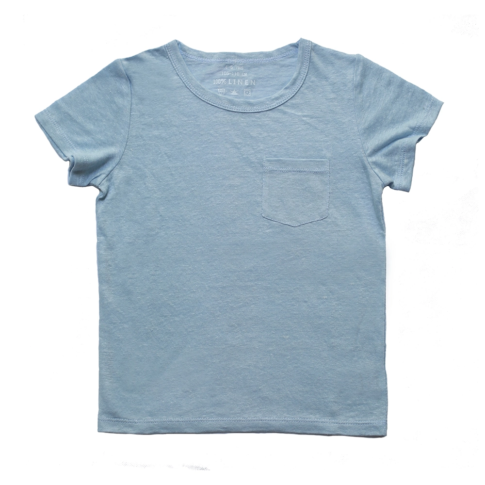 100% Linen Children&prime; S T-Shirts for Summer