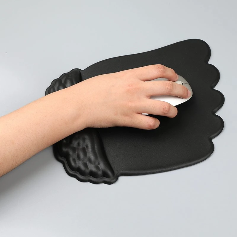 Cloud Black Mouse Pad Wrist Rest