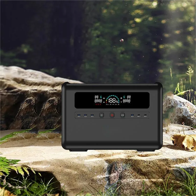 Home UPS LiFePO4 Battery 110V 1500W Emergency Outdoor Solar Charging Banks Portable Power Station 2000 Watt Inverter Generator