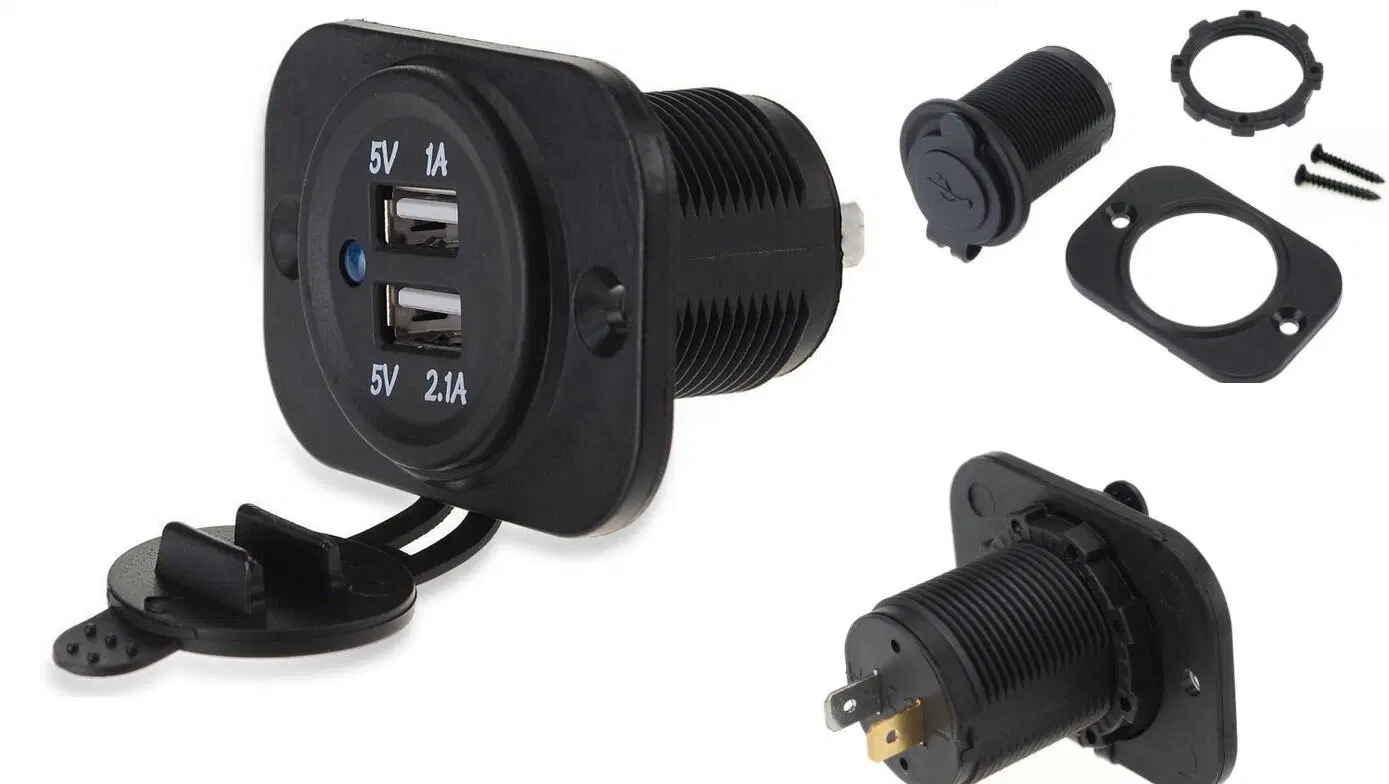 12V 3.1A Dual USB Car Cigarette Lighter Socket Charger Power Adapter Outlet Car Adapter