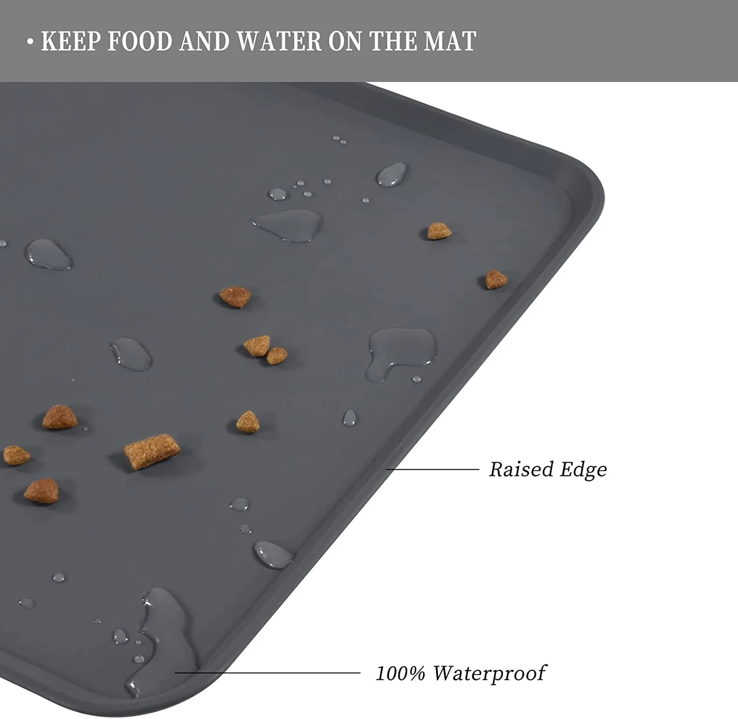 Perro Gato silicona Mat Non-Stick tazón de agua de la almohadilla de alimentos impermeable cojín