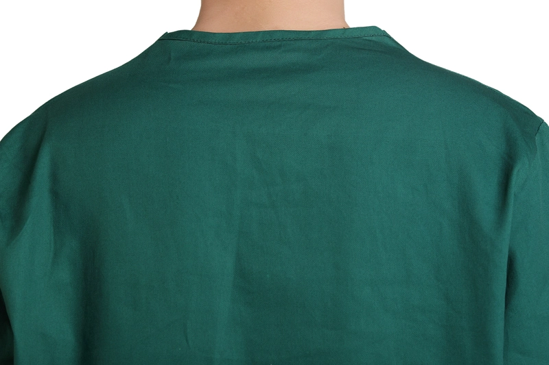 Long Sleeve Surgical Cap Green Cotton Polyester Custom Wholesale/Supplier Factory Top Bottom Hospital Medical Uniform Set