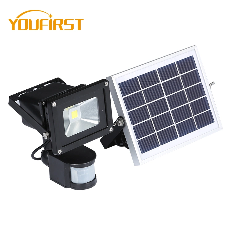 High Power Outdoor Lighting Waterproof Aluminum IP65 10watt Solar LED Flood Lamp