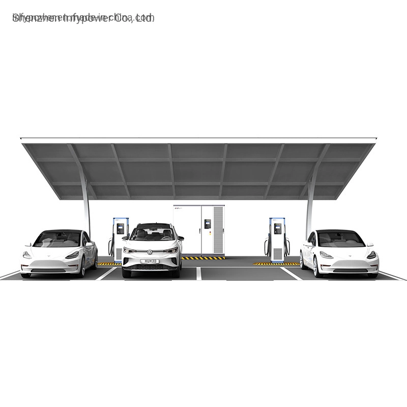 Infypower Solution Solar Roof Battery Energy Storage Power Suppliment Ultra Fast Multi-EV Charing Station Operating