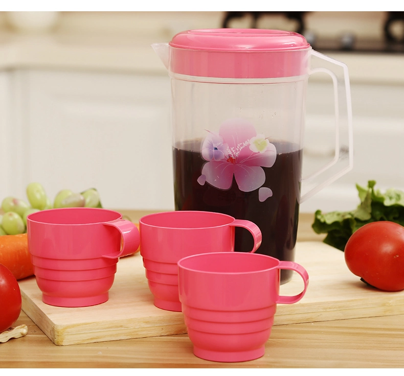 130*227mm Transparent Mixing Color Printing One Jug with 3 Cup Plastic Jug Set