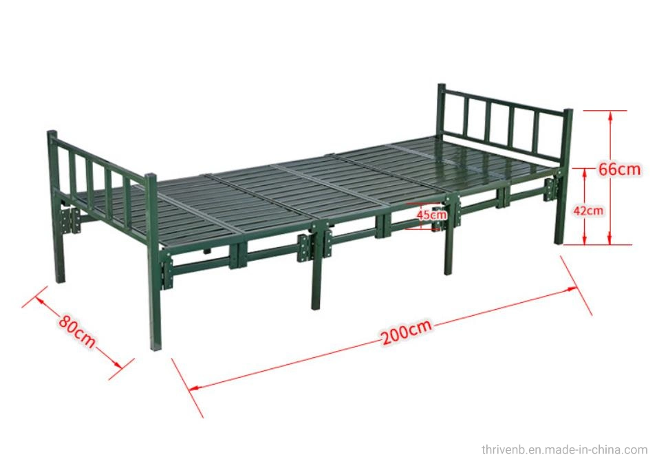 Green Folding Bed for Soldiers Camping Bed for Outdoor Military style Outdoor Folding Beds