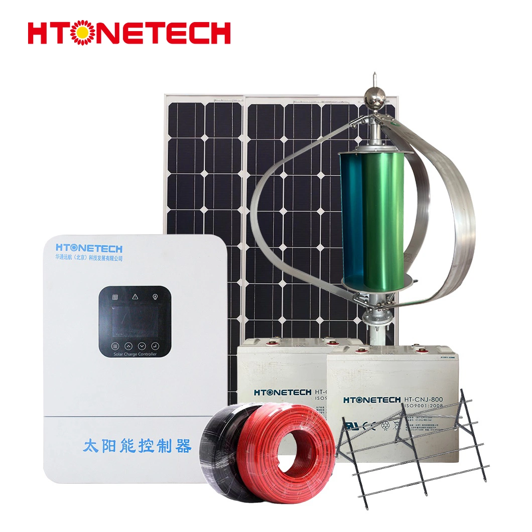 Los paneles solares Mono Htonetech turbina eólica de 500 vatios de generación de electricidad de China utilizando el sistema de bombeo de agua de la energía eólica con la generadora de energía solar portátil Wind