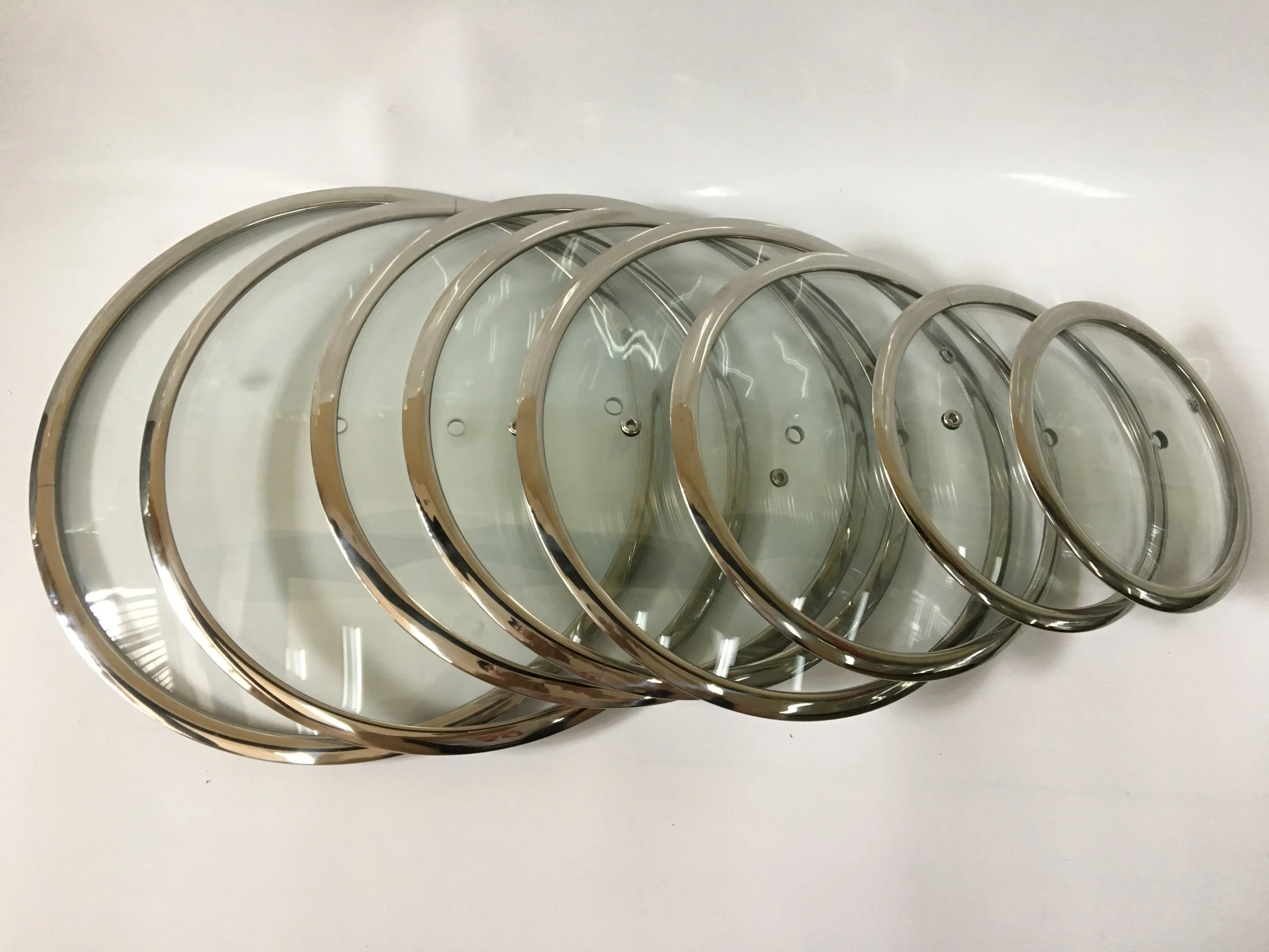 High Quality Glass Lid for Pots with Stainless Steel Rim