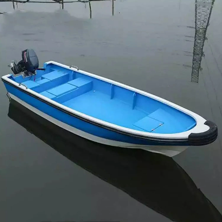 Commercial Fishing Vessel Sea Boat Blue Color Boats with Outboard Power Engine