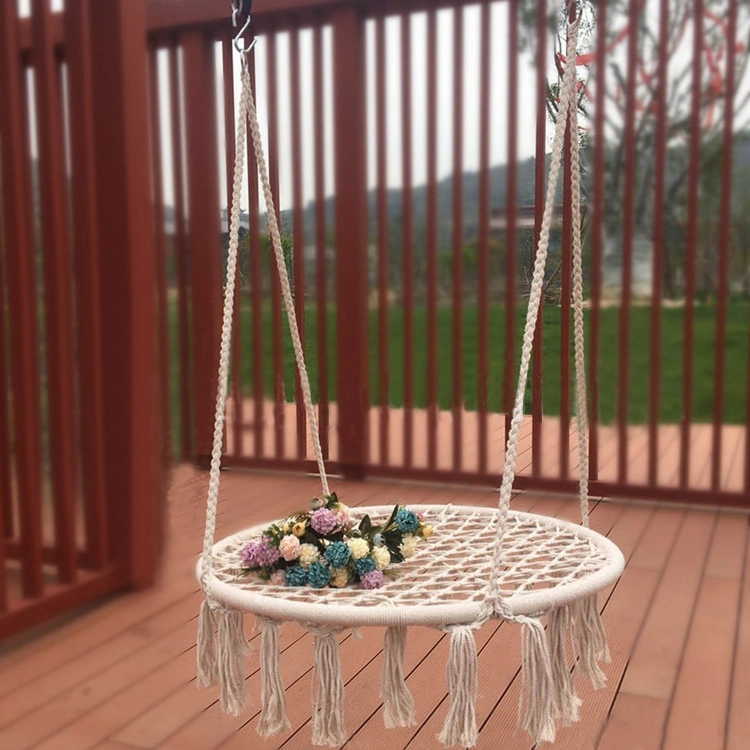 Garden Cotton Rope Hammock Chair Children Swing Platform for Patio Tree Hanging