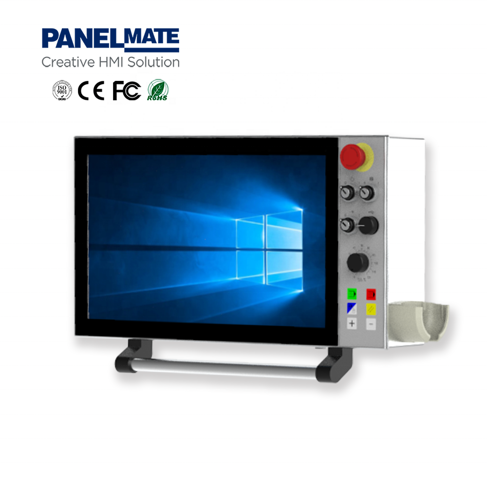 Wall Mount All in One Industrial Capacitive Touch Screen Support Arm System Full HD Fanless Industrial Operation Panel