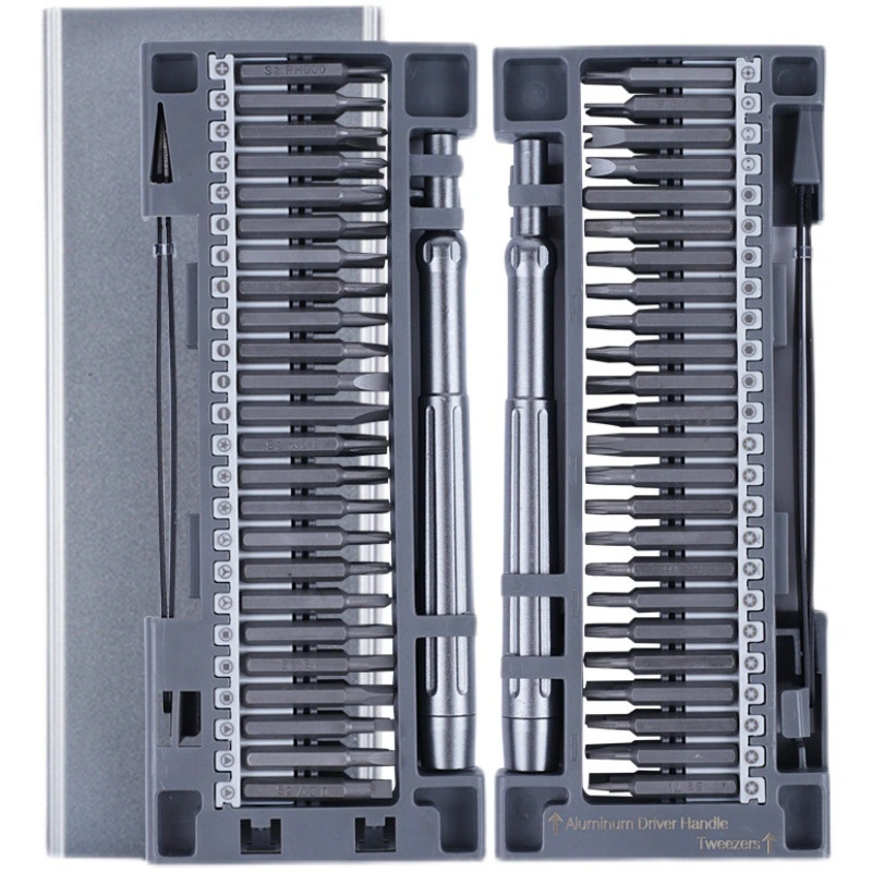 62 in 1 Elektro-Schraubendreher-Set, präzise Elektrowerkzeuge, wiederaufladbare Lithium-Batterie Reparaturwerkzeuge mit LED-Anzeige