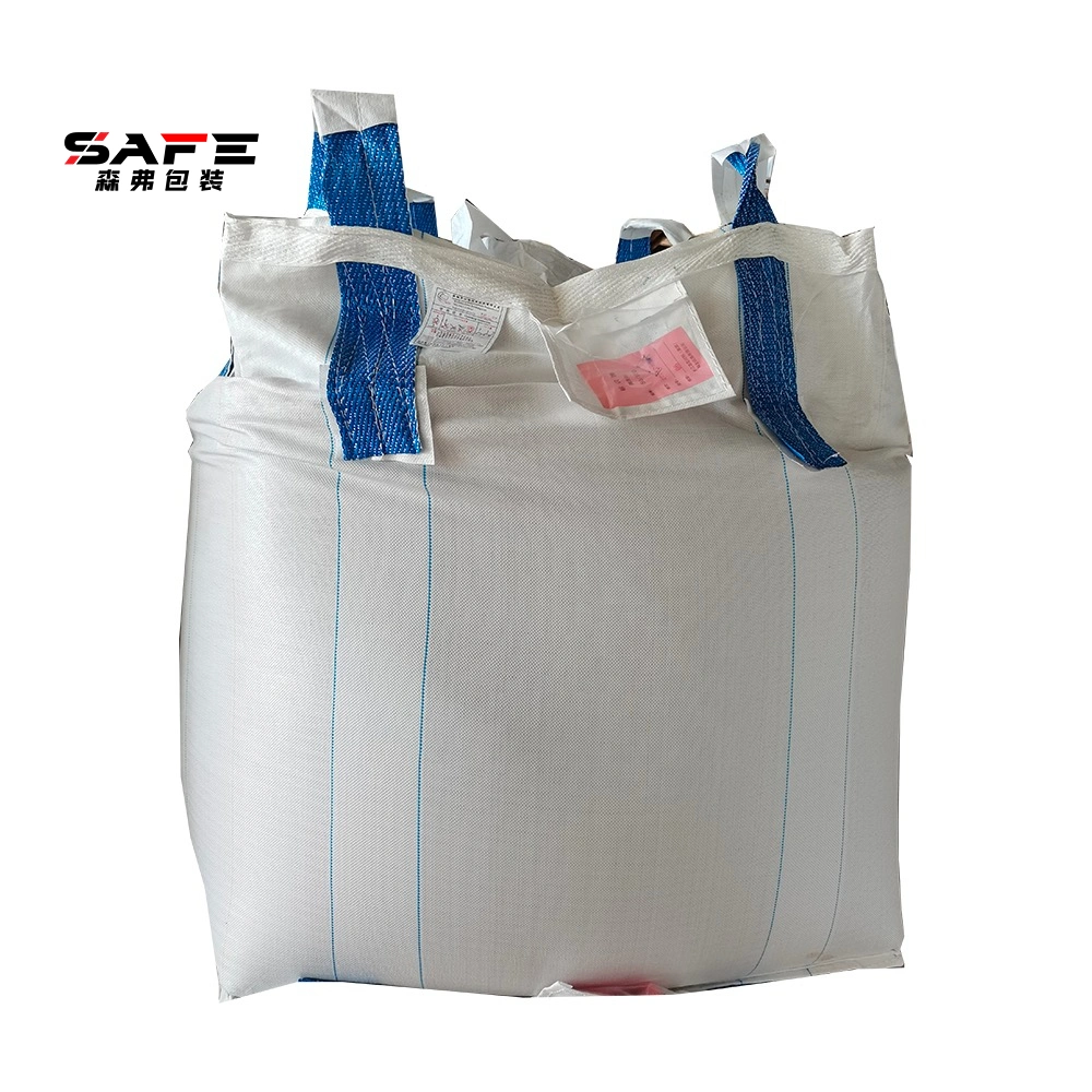 100*100*110 Four-Sling Bottom Bag with Inner Film Ton Bag Industrial Chemical Cement Jumbo FIBC Bag