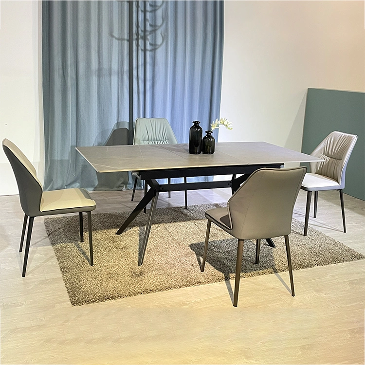 fashion Designed Dining Room Furniture Modern Luxury Small Ceramic Tile Top Dining Table Nordic