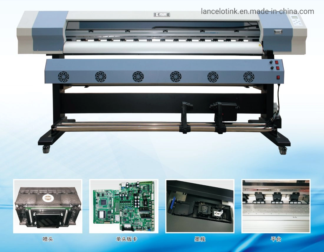 Desconto de grandes 1.6m Impressora xp600 Dx5 Digital Formato Grande Eco impressoras solventes Plotter de vinil máquina de impressão