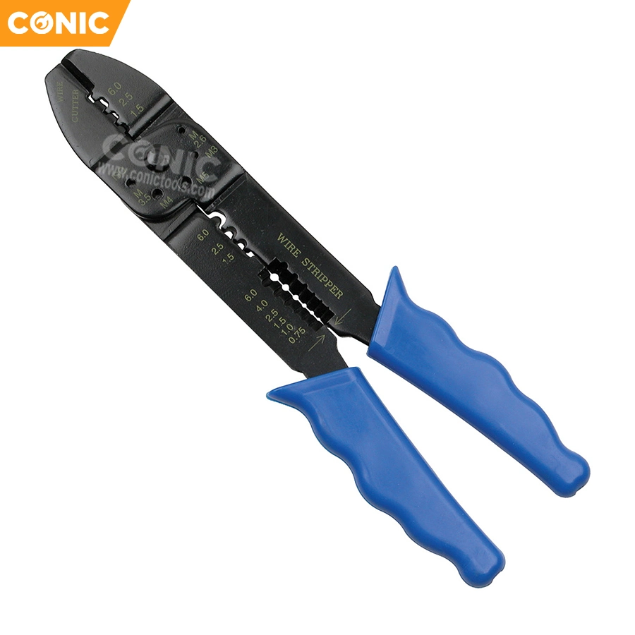 Multi-Functional Spring Crimping Pliers for 6p/8p Terminals with PVC Handle