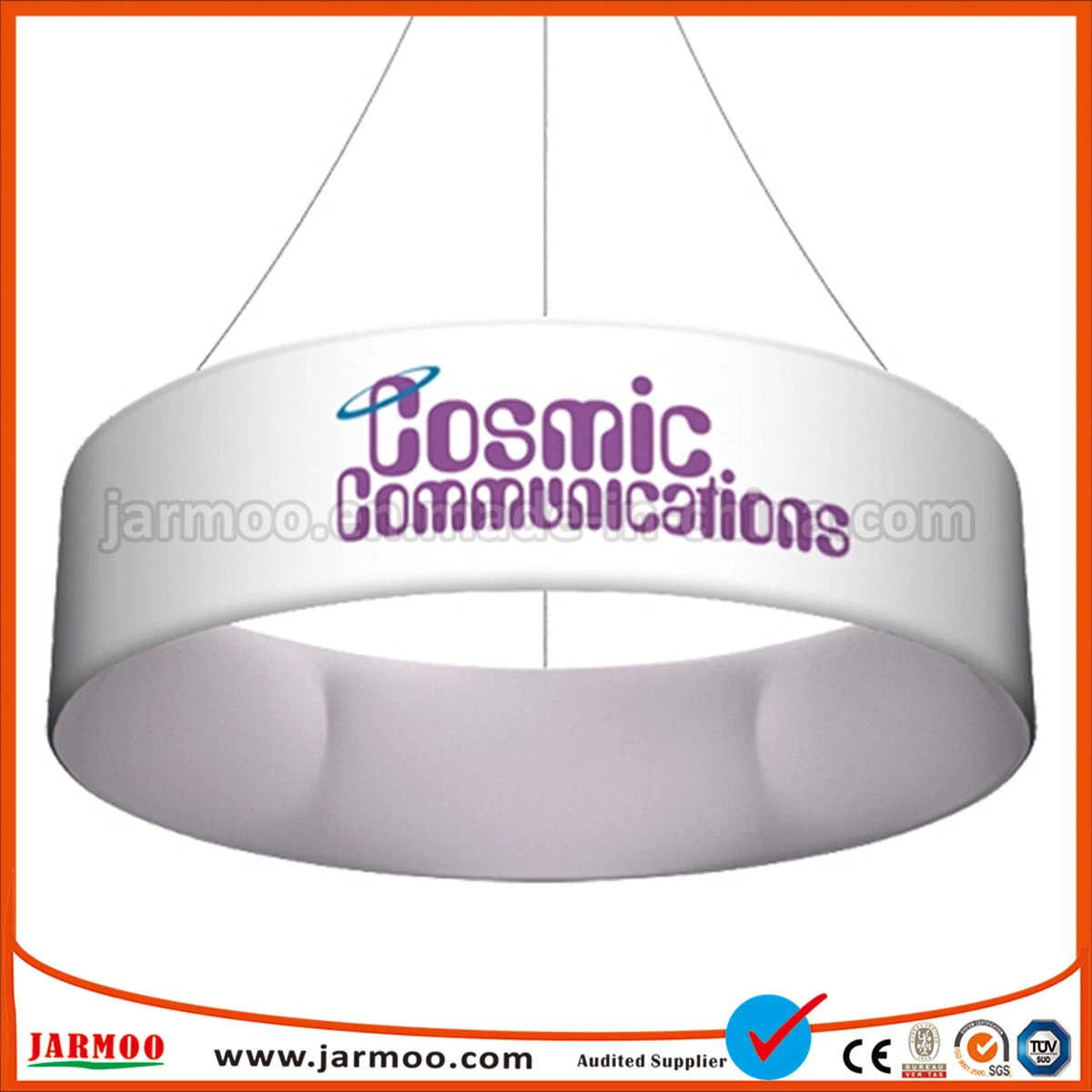 New Free Design Detachable Round Hanging Ceiling Banner Printing