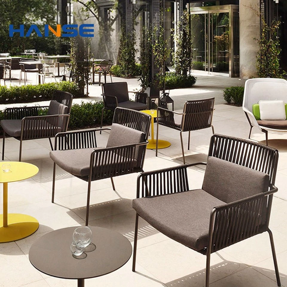 Hotel Simple Different Colors Outdoor and Indoor Dining Chair Metal Rattan Chair with Low Price