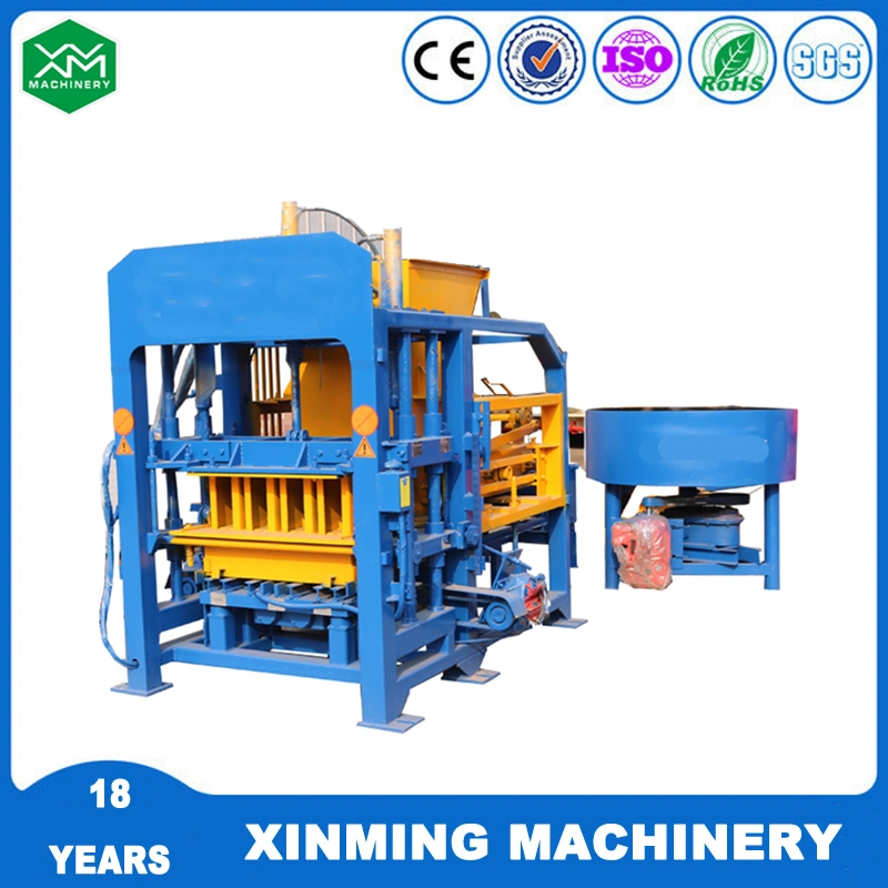 Qt4-15b Vibrating Hydraulic Press Concrete Paver Mould Cement Brick Making Machine