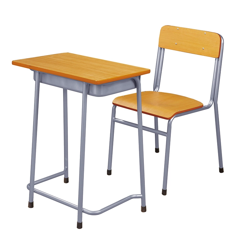 Africa Design Plywood Classroom Furniture Single School Student Desk and Chair