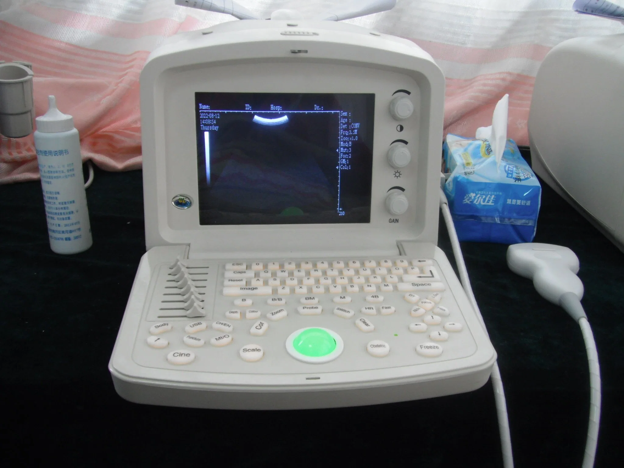 New Portable LCD Display Ultrasound Scanner with a Convex Probe