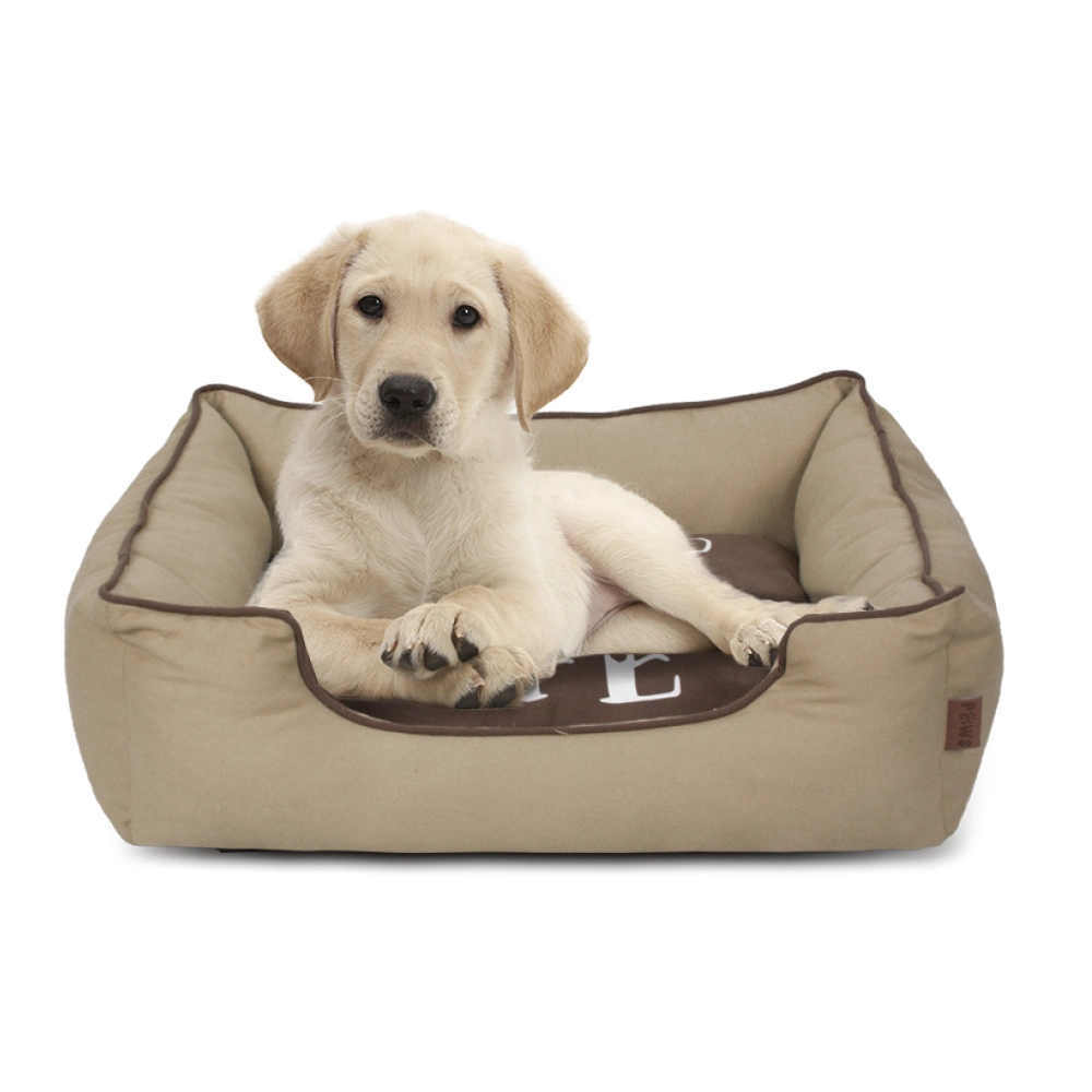 Rena Pet nuevo diseño retro estilo Simple Two-Tone Durable confortable cama mascota lienzo rectángulo con la impresión